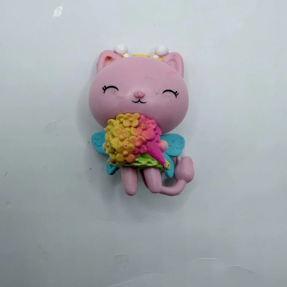 Gabbys Playhouse kitty fairy Pink Cat Figurine Flowers cake topper - Picture 4 of 8